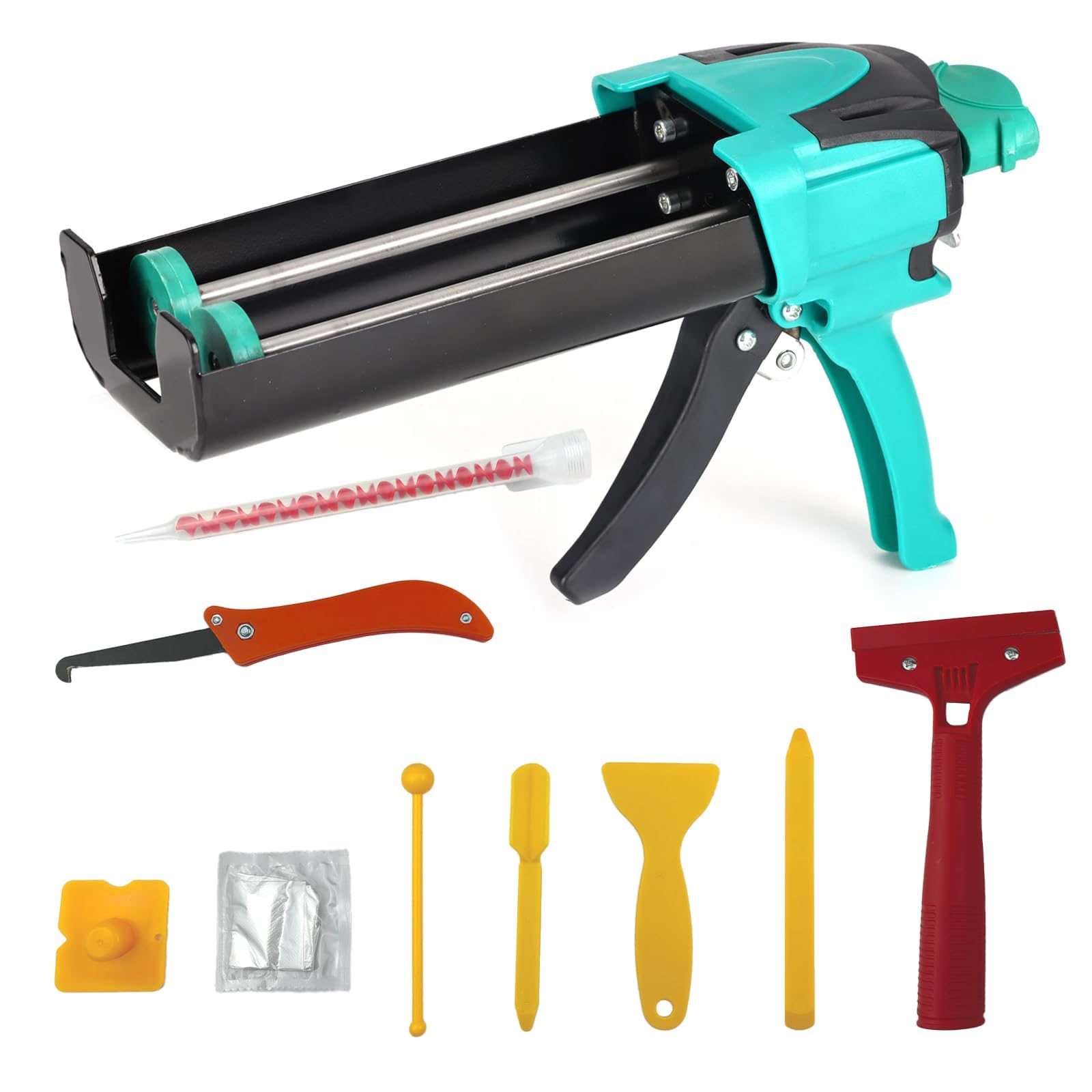 美容液 GUN Zyklonix Double Caulking Gun,Dual Epoxy Gun for 400 mL/13.5 fl oz